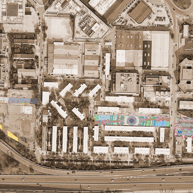 Imagen aérea del barrio y las nuevas zonas incluidas en el proyecto